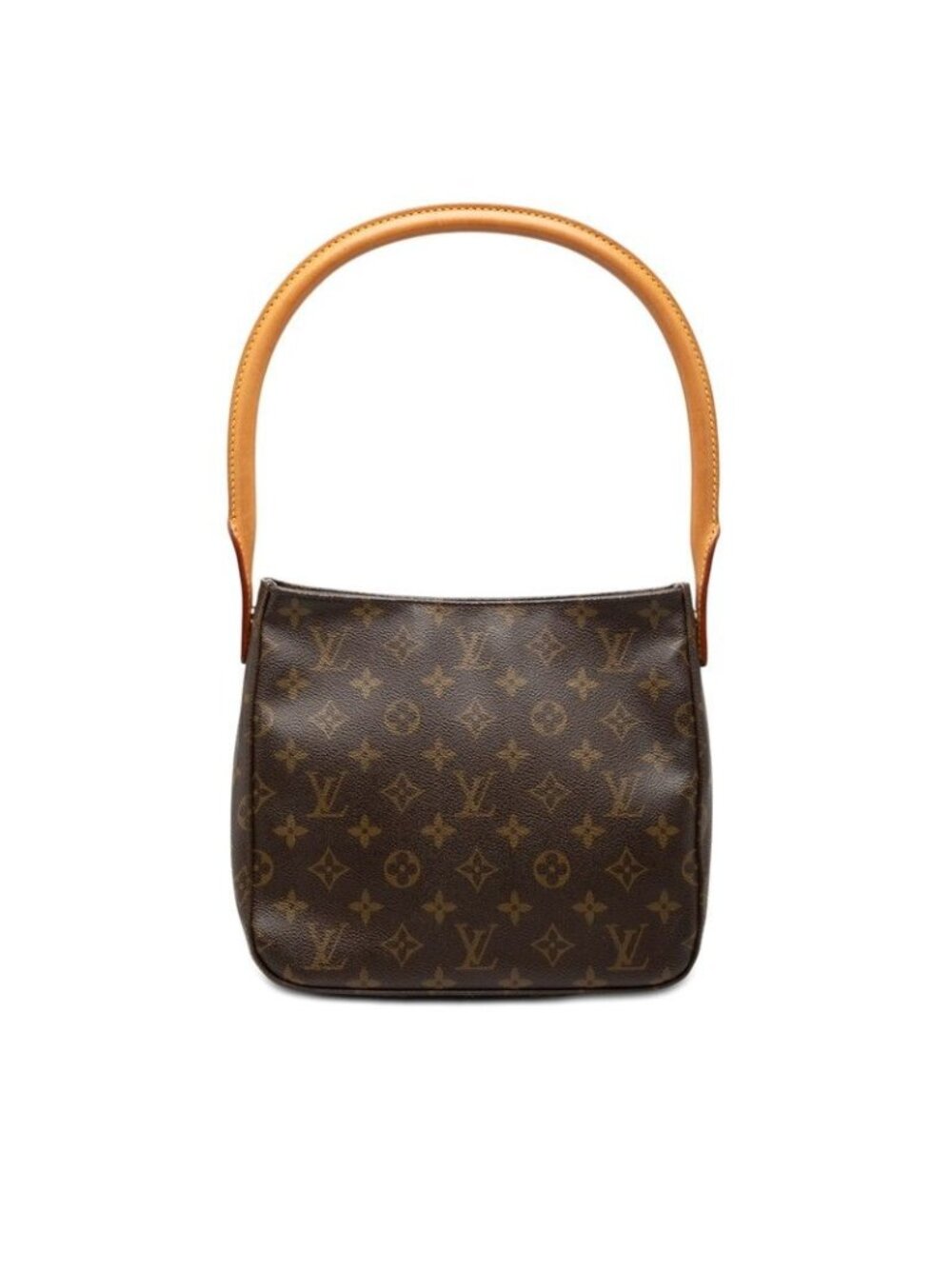 Louis Vuitton Monogram Looping MM Shoulder Bag Brown Leather